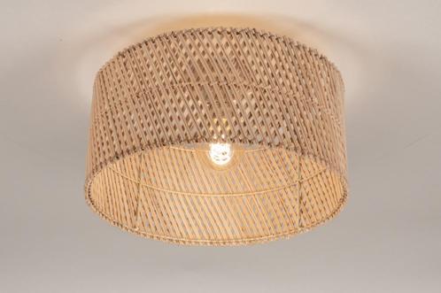Rietveld Plafondlampen - Beige, Naturel - Rotan, Huis en Inrichting, Lampen | Plafondlampen, Verzenden