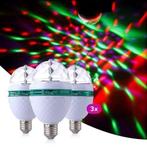 E27 LED Discolamp - RGB - Muziek gestuurd - Set van 3 stuks, Nieuw, Kleur, Discobol, Verzenden