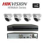 HIKVISION COMPLETE 2MEGAPIXEL FULLHD SET MET 4 DOME CAMERA, Audio, Tv en Foto, Videobewaking, Nieuw, Ophalen of Verzenden