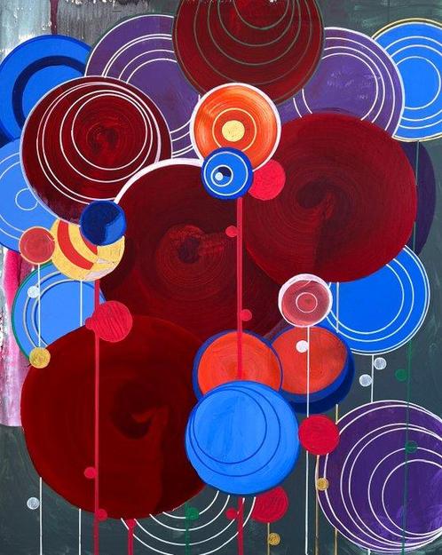 Valdi - Constelación Carmesí. - XL, Antiek en Kunst, Kunst | Schilderijen | Modern