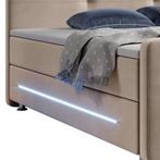Boxspring Houston - 140 x 200 cm - Beige, Huis en Inrichting, Slaapkamer | Boxsprings, Verzenden, Nieuw