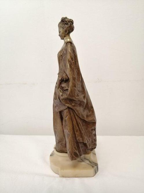 Raphaël Nannini (XIX-XX) - sculptuur, dama elegantemente -, Antiek en Kunst, Antiek | Keramiek en Aardewerk