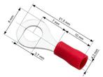 Ringkabelschoen Rood 3.7-8.0 mm - Gat diameter 4,3 mm - M3 -, Hobby en Vrije tijd, Elektronica-componenten, Nieuw, Ophalen of Verzenden