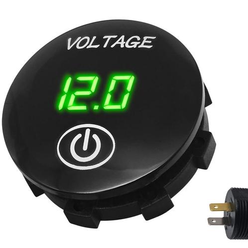 ProRide Universele Voltmeter Inbouw 12-24V DC met Aan/uit, Doe-het-zelf en Verbouw, Elektra en Kabels, Nieuw, Verzenden
