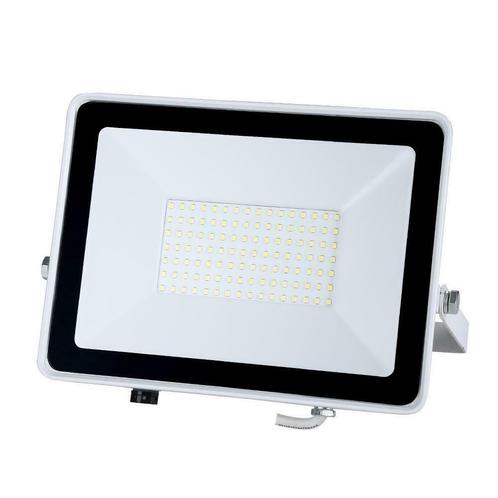 LED bouwlamp - Wit - 100W - 8000 lumen - Met beugel, Tuin en Terras, Buitenverlichting, Waterbestendig, Led, Netvoeding, 50 tot 250 watt