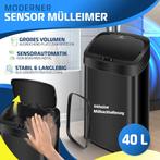 Sensor RVS prullenbak - 40 liter - afvalemmer - softclose -, Huis en Inrichting, Woonaccessoires | Prullenbakken, Verzenden, Nieuw