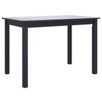 Eettafel 114x71x75 cm massief rubberwood zwart (Tafels), Huis en Inrichting, Tafels | Bijzettafels, Verzenden, Nieuw