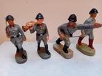 Clairon - Speelgoed figuur 4 Franse soldaten WW1 - 1930-1940, Nieuw