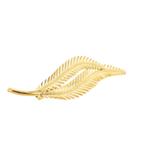 Vintage gouden veer broche (vintage broche, gouden broche), Sieraden, Tassen en Uiterlijk, Broches, Ophalen of Verzenden, Gebruikt