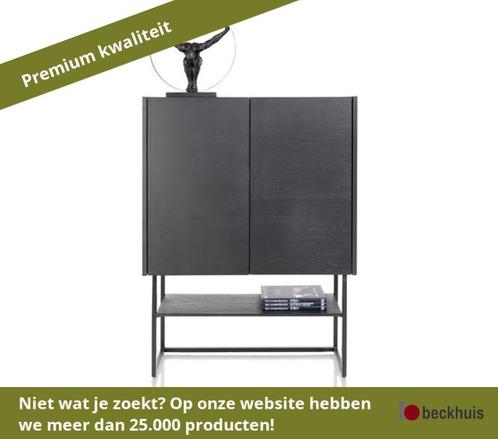 XOOON Carving highboard eiken fineer/metalen frame 120x42 cm, Huis en Inrichting, Kasten | Dressoirs, Nieuw, Overige materialen