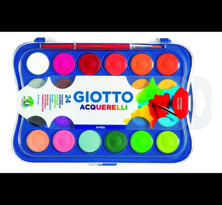 Giotto verfdoos waterverf 24 kleure van €7,99 voor €6,39, Kinderen en Baby's, Speelgoed | Overig, Ophalen of Verzenden