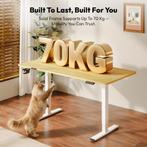 Zit sta bureau - Elektrisch - Verstelbaar - 140x60 cm - Wit/, Huis en Inrichting, Bureaus, Verzenden, Zo goed als nieuw