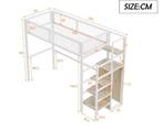Stapelbed 90x200 / 140x200 cm met Ladder en Opbergruimte, Huis en Inrichting, Slaapkamer | Bedden, Verzenden, Nieuw