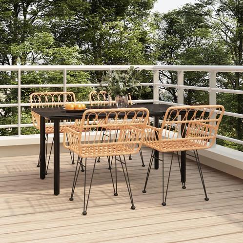 vidaXL 5-delige Tuinset poly rattan, Tuin en Terras, Tuinsets en Loungesets, Tuinset, Nieuw, 4 zitplaatsen, Rotan, Verzenden