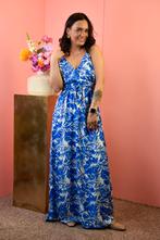 Lange jurk leaves blauw, Ophalen of Verzenden, Nieuw