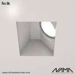 FOS06 Trimless Inbouwspot Vierkant-Schuin - Gips - GU10 Ø.., Ophalen of Verzenden, Nieuw