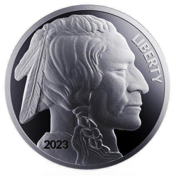 Verenigde Staten. 2023 1 oz American Silver Buffalo Round BU, Postzegels en Munten, Edelmetalen en Baren