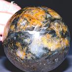 Extreem zeldzaam - Hematoïde kwartsbol met pyriet - Hoogte: