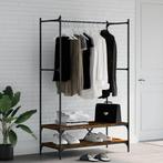 vidaXL Kledingrek met schappen bewerkt hout gerookt, Kleding | Dames, Kledingrekken, Verzenden, Nieuw