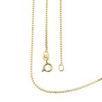 Gouden Venetiaanse schakel ketting | 50 cm (veersluiting), Sieraden, Tassen en Uiterlijk, Kettingen, Ophalen of Verzenden, Gebruikt