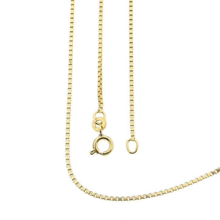 Gouden Venetiaanse schakel ketting | 50 cm (veersluiting), Sieraden, Tassen en Uiterlijk, Kettingen, Overige kleuren, Gebruikt