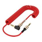 Gekrulde 3.5mm AUX Kabel Verguld Spiraal Audio Jack 1.5, Verzenden, Nieuw