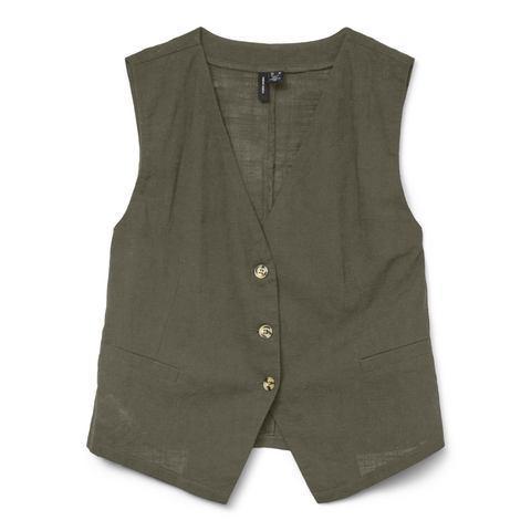 Vero Moda Korte bodywarmer VMCAIA SL VEST WVN NOOS, Kleding | Dames, Jasjes, Kostuums en Pakken, Nieuw, Verzenden