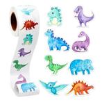 500 Stickers Op Rol - 2.5cm - Dinosaurussen Los -, Verzenden, Nieuw