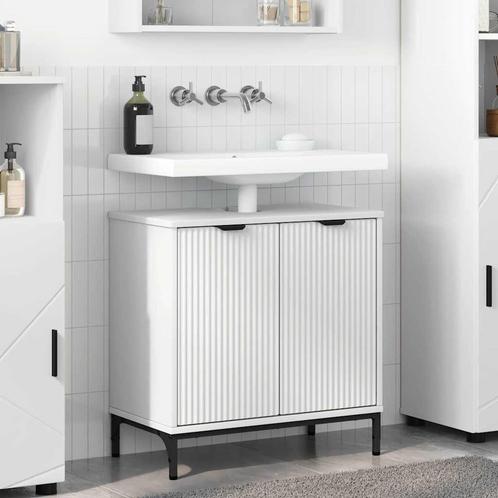 vidaXL Badkamertenk te kast Wit 60,5 x 33,5 x 61 cm Bewerkt, Huis en Inrichting, Tafels | Kaptafels, Nieuw, Verzenden