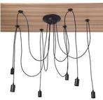 Industriële 6-Lichts Hanglamp – Vintage E27 Plafondlamp, Huis en Inrichting, Lampen | Hanglampen, Verzenden, Nieuw