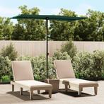 vidaXL Parasol met aluminium paal 180x110 cm groen, Tuin en Terras, Parasols, Verzenden, Nieuw, 1 tot 2 meter