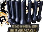 ZWARTE Wielbouten M12x1,50 Conisch 55mm ( M12 x 1,50 ), Ophalen of Verzenden