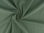 Gewassen katoen – Oud groen – Katoen stoffen, 200 cm of meer, Nieuw, Groen, Ophalen of Verzenden