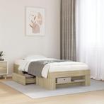 vidaXL Bedframe zonder matras hout sonoma eikenkleurig, Huis en Inrichting, Slaapkamer | Bedden, 100 cm, Eenpersoons, Bruin, Verzenden