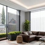 Kamerscherm Toma met plantenbak 190x82x38 cm zwart cas, Verzenden, Nieuw