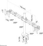 Neomounts FPMA-D960D full motion monitorarm 2 schermen -, Computers en Software, Monitoren, Verzenden, Zo goed als nieuw