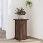 Plantenstandaard 33x33x60 cm bewerkt hout bruin eikenkleurig, Tuin en Terras, Verzenden, Nieuw