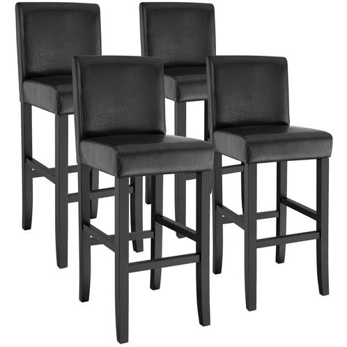 Barkruk van kunstleer - zwart, Set van 4, Huis en Inrichting, Barkrukken, Verzenden
