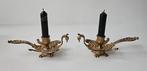 2 Paar Italiaanse zwanen blakers - Kaarsenhouder - Messing, Antiek en Kunst