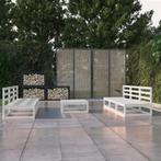 vidaXL 7-delige Loungeset massief grenenhout wit, Verzenden, Nieuw, Loungeset