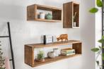 Stevige wandplank set van 3 HEMINGWAY 94cm bruin gemaakt van, Huis en Inrichting, Woonaccessoires | Wandplanken en Boekenplanken