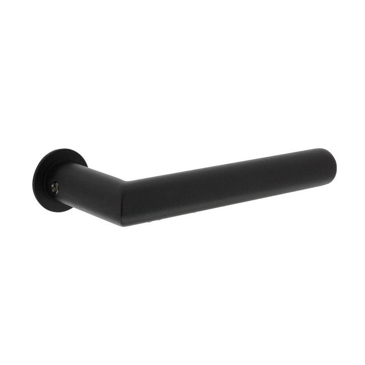 Deurklink Jura met minimalistische rozet mat zwart, Doe-het-zelf en Verbouw, Hang- en Sluitwerk, Klink of Kruk, Nieuw, Rvs, Ophalen of Verzenden