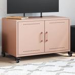 vidaXL Tv-meubel 68x39x43,5 cm staal roze, Huis en Inrichting, Kasten | Televisiemeubels, Verzenden, Nieuw, Metaal