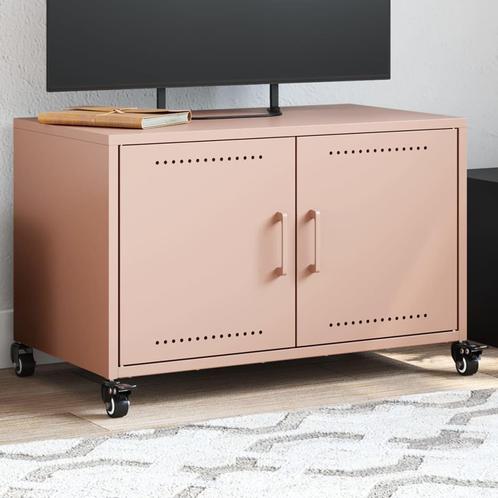 vidaXL Tv-meubel 68x39x43,5 cm staal roze, Huis en Inrichting, Kasten | Televisiemeubels, Nieuw, Metaal, Verzenden