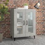 vidaXL Dressoir 69,5x34x90 cm bewerkt hout betongrijs, Verzenden, Nieuw, 50 tot 100 cm, 25 tot 50 cm