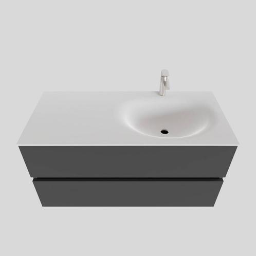 Badkamermeubel Solid Surface BWS Stockholm 100x46 cm Rechts, Doe-het-zelf en Verbouw, Sanitair, Bad, Nieuw, Ophalen of Verzenden