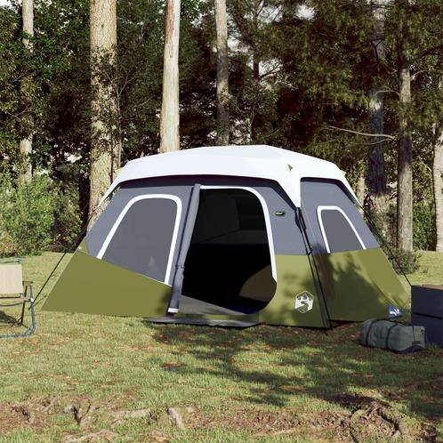 vidaXL Tent met LED 6-persoons snelontgrendeling lichtgroen, Caravans en Kamperen, Tenten, Nieuw, tot en met 2, Verzenden