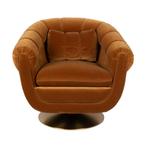 *WOONWINKEL* Dutchbone Member Draaibare Fauteuil Vintage Whi, Verzenden, Nieuw, Stof