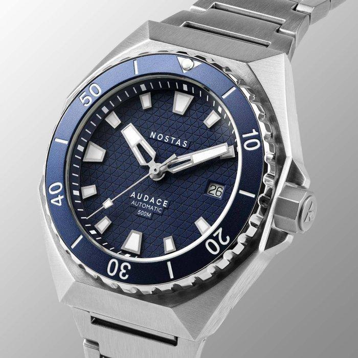 NOSTAS - Audace 500 – Ocean Blue - NA502 Svizzero full set, Sieraden, Tassen en Uiterlijk, Horloges | Heren