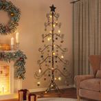 vidaXL Kerstdecoratie kerstboom 215 cm metaal zwart, Diversen, Kerst, Verzenden, Nieuw